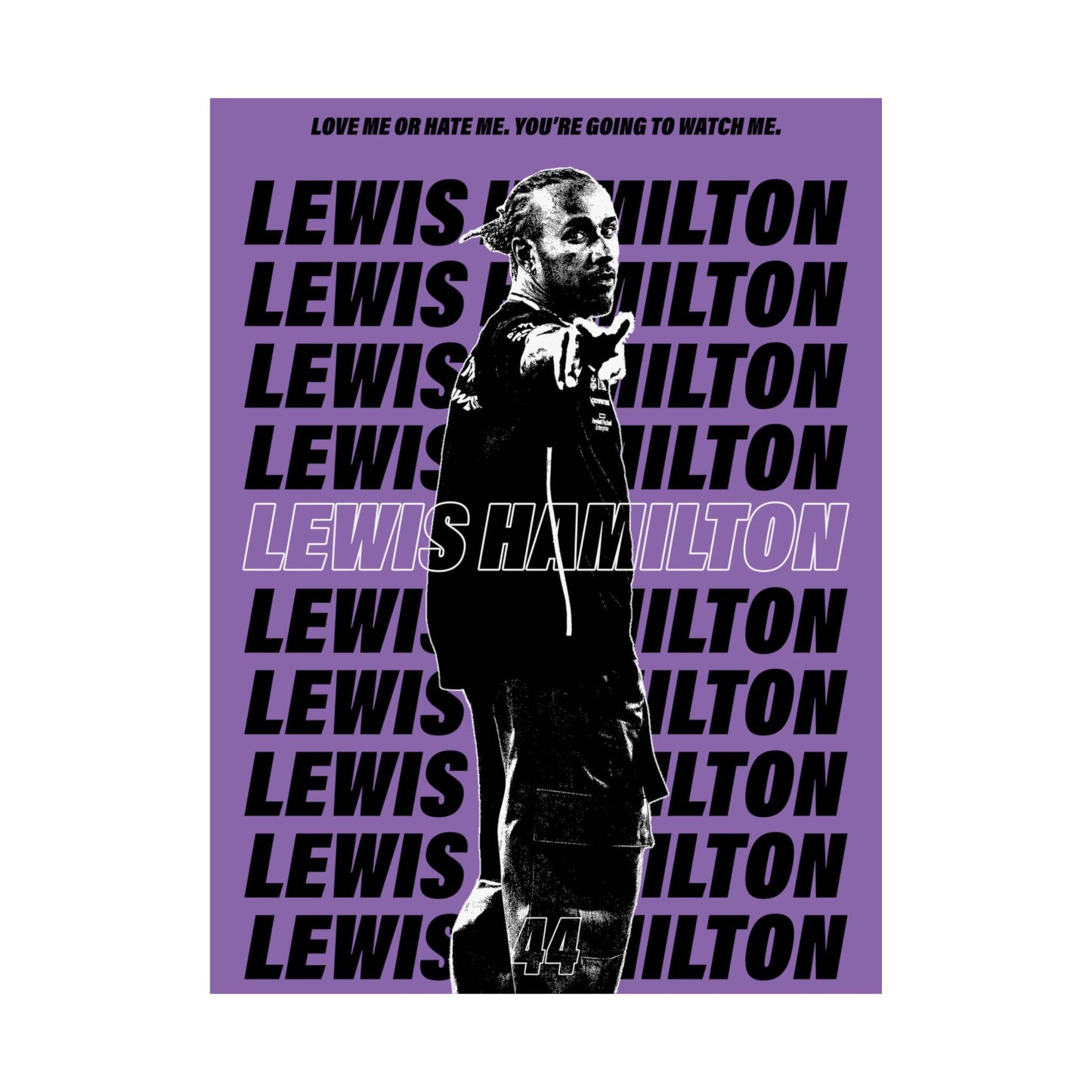 Lewis Hamilton Formula One Poster | Mercedes | Formula 1 | 18" x 24" F1 Wall Art | Motorsports Decor for Racing Fans
