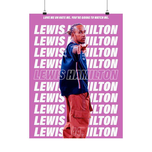 Lewis Hamilton Formula One Poster | Mercedes | Formula 1 | 18" x 24" F1 Wall Art | Motorsports Decor for Racing Fans
