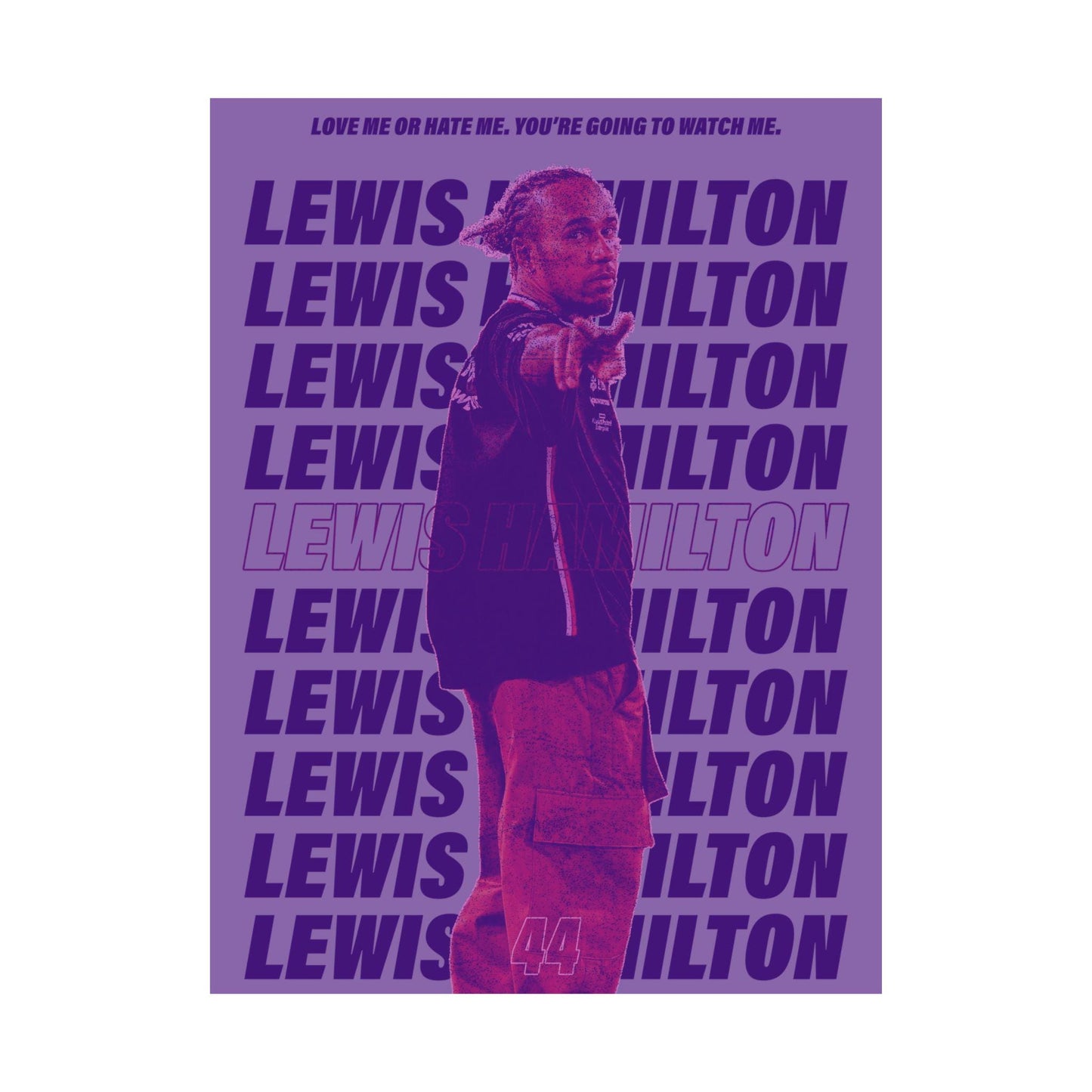 Lewis Hamilton Formula One Poster | Mercedes | Formula 1 | 18" x 24" F1 Wall Art | Motorsports Decor for Racing Fans
